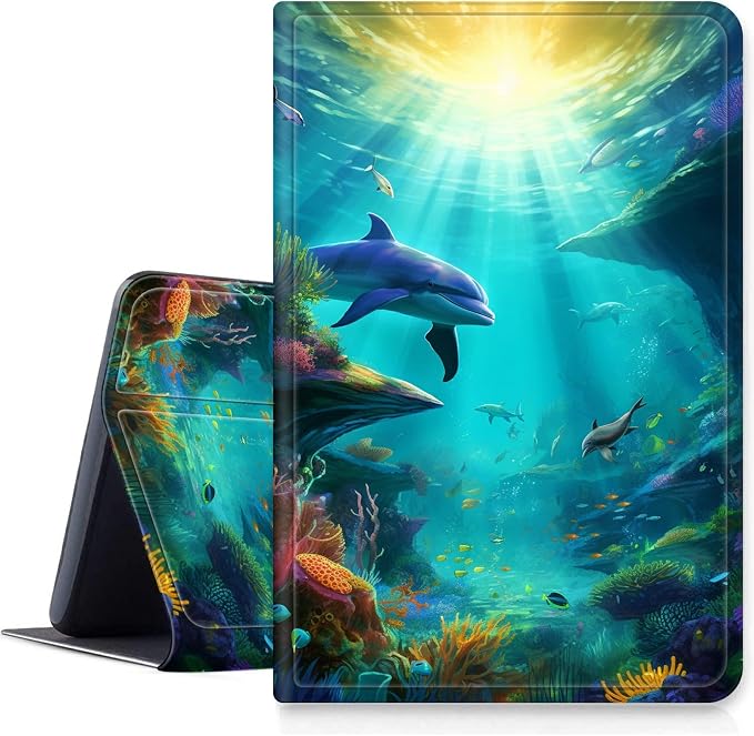 Dolphins Fish and Turtle