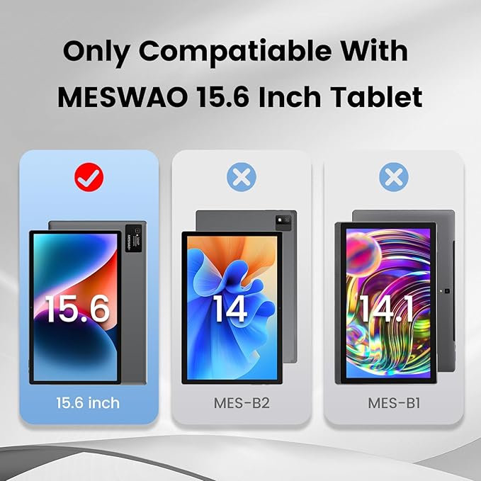 MESWAO 2024 15.6 Inch Tablet Case New Upgraded Protective Case Only for 15.6 Inch Tablet Black