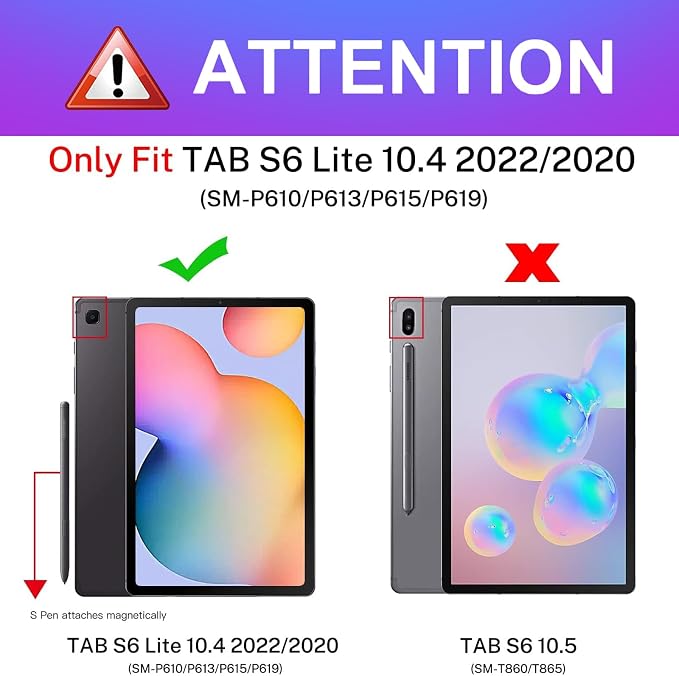 1-for Tab S6 Lite-Glitter Butterfly