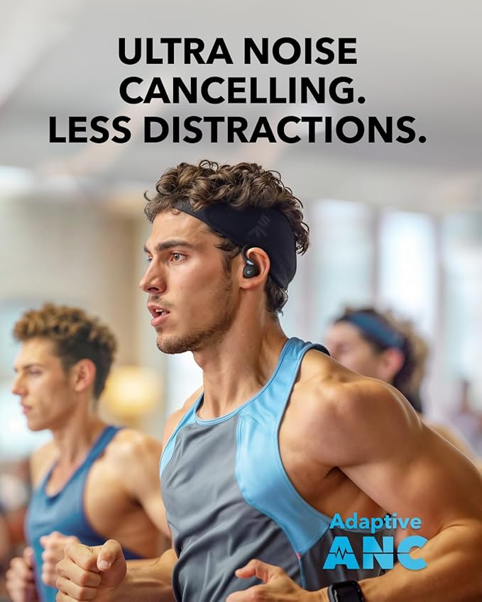 Soundcore Sport X20 by Anker True-Wireless Workout Earbuds Rotatable and Extendable Ear Hooks Noise Cancelling Deep Bass IP68 Waterproof Sweatproof Dustproof 48H Play Sport Earbuds for Gym