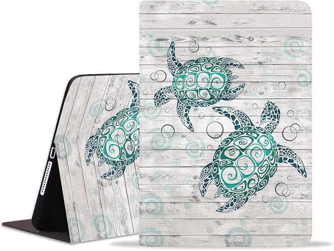 Sea Turtle on Rustic Wooden Board