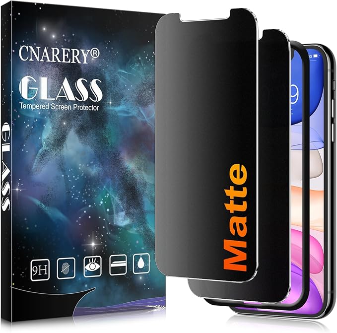 2 Pack matte privacy Screen Protector for iPhone 11/xr -ccc