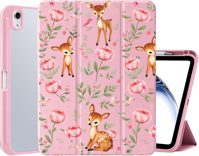 Cute Deer Fawn Rose Flowers