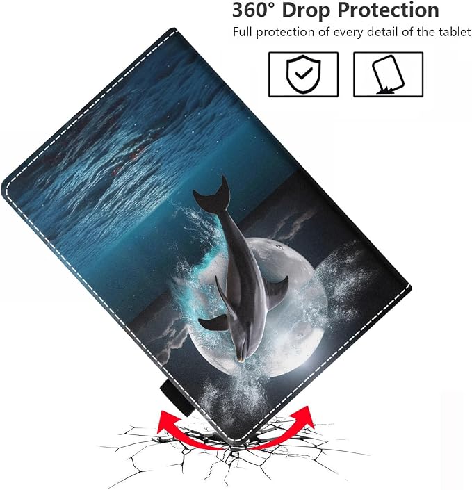 Dolphin Under the Moon