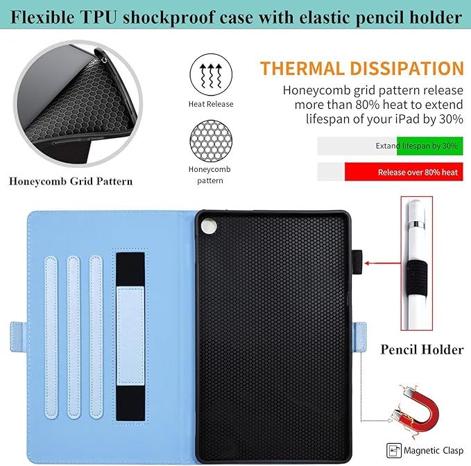Case for Amazon Kindle Fire Max 11 Tablet (13th Generation 2023 Release) 11 with Pencil Holder/Hand Wrist Strap Folio Stand Magnetic Smart PU Leather Cover [Auto Sleep Wake] Beach Sunrise