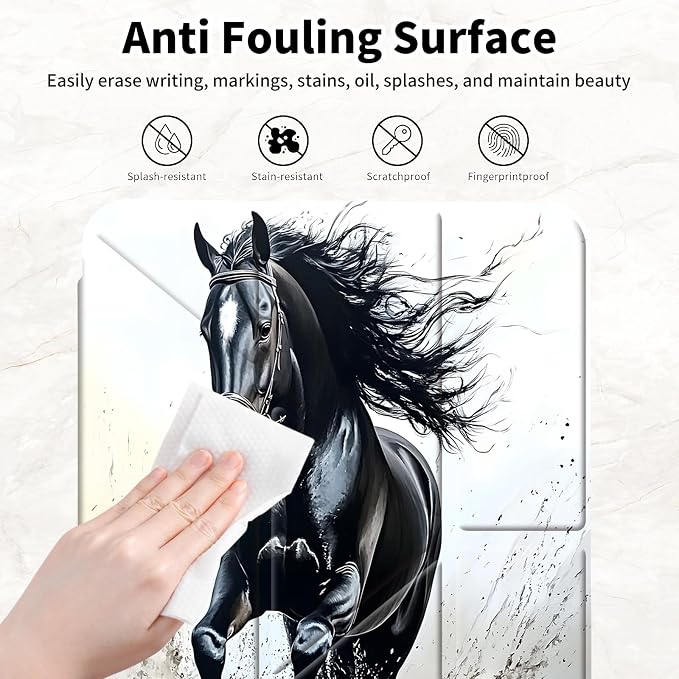 Galloping Black Horse
