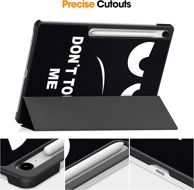 Case for Samsung Galaxy Tab S10 FE+/S10 FE Plus 13.1 Inch 2025 Model (SM-X620/SM-X626B) Tri-Fold Stand Smart PU Leather &amp Hard Back Shockproof Cover with Auto Wake/Sleep Don't Touch Me