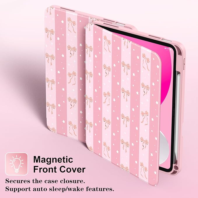 Bow-Pink Striped