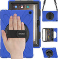 BRAECN Case for Amazon Fire HD 10 11th Generation 2021 / Amazon Fire HD 10 11th Generation 2021 Heavy Duty Kids Case with Hand Strap Kickstand and Shoulder Strap for Fire HD 10 2021 Tablet-Blue