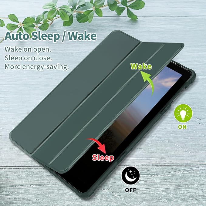 DJ&ampRPPQ Tablet Protective Case with Auto Wake/Sleep Dark Green