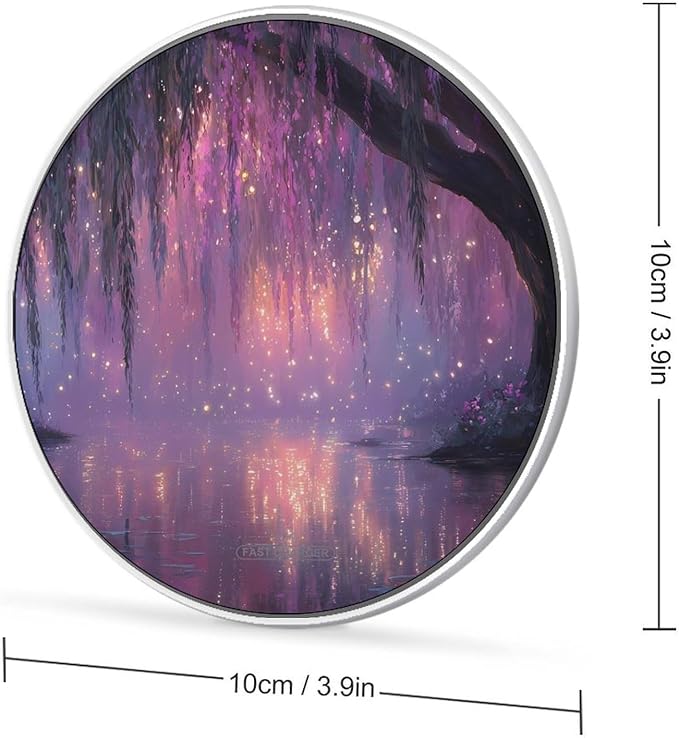 Magical Forests Creek Glowing Phone Charger Magnetic Charging Pad Anti-Slip with USB Cable