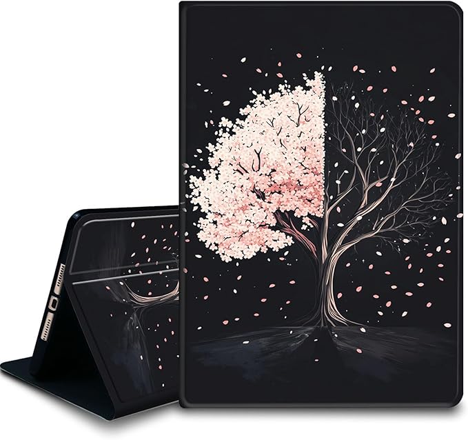 Bxgolkgd Tablet Case for 7 Kindle Paperwhite 2024 (12th Gen) &amp Kindle Colorsoft Signature EditionAuto Wake/Sleep FunctionCherry Blossom Bloom and Wilt