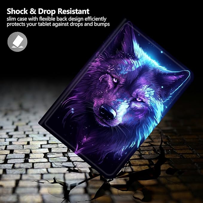 Case for iPad 10.5/iPad Air 3rd Generation 2019 / iPad Pro 2017 PU Leather Smart Protective Cover with Auto Sleep/Wake for iPad Air 3rd 10.5Purple Wolf