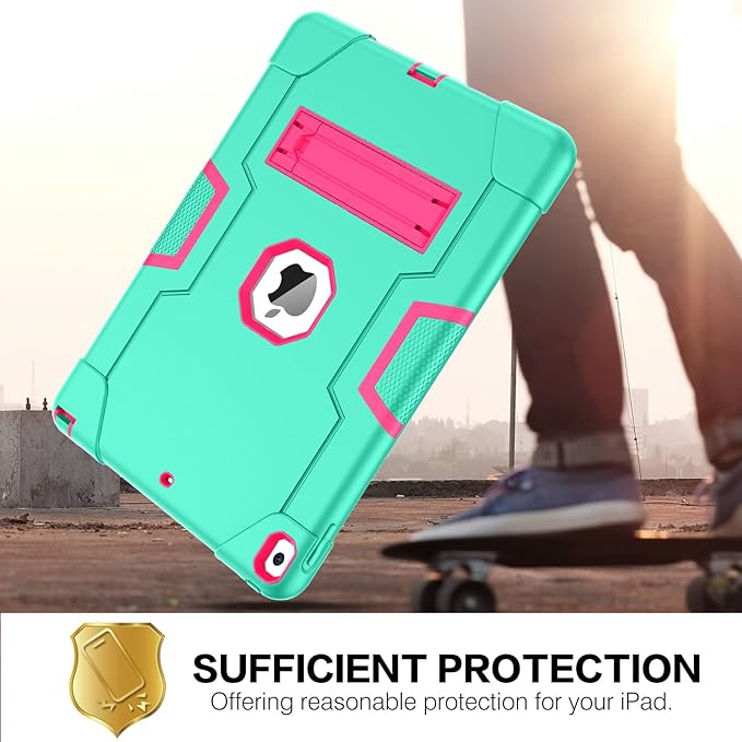 BENTOBEN for iPad Air 3rd Generation Case iPad Pro 10.5 2017 Case 3 Layers Heavy Duty Shockproof Kickstand Protective Tablet Cover for iPad Air 3 10.5 2019 /iPad Pro 10.5 2017 Green/Rose Red