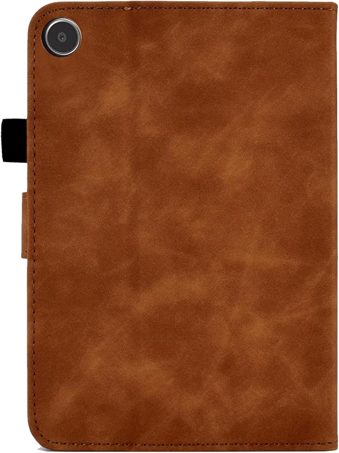 Funut for Amazon Kindle Fire Max 11 Tablet Case (13th Generation 2023 Release) Premium PU Leather Folding Stand Cover Case for Kindle Fire 11 Tablet with Auto Wake/SleepEmbossed Brown