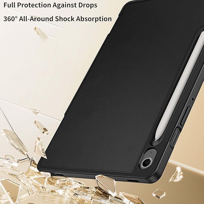 Case for Samsung Galaxy Tab S11 Ultra Tablet 14.6 Inch – Magnetic Detachable Protective Cover with Dual-Side ClaspMulti-Angle Stand Pencil Holder Heat Dissipation Design(Black)