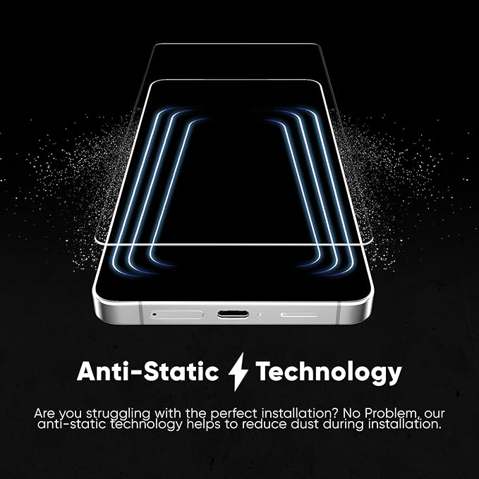FLOLAB NanoArmour ONETIME PRO for Samsung Galaxy S26+ Plus Screen Protector Anti Reflective Tempered Glass Edge to Edge Fingerprint ID Compatible Dust Free Easy to Install