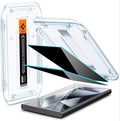 Spigen Tempered Glass Screen Protector [GlasTR EZ FIT - Privacy] Designed for Galaxy S24 Ultra [Case Friendly] - 2 Pack
