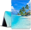 Case for Amazon Fire HD 8 Tablet (8th/7th/6th Generation 2018/2017/2016 Release) PU Leather Smart Protective Cover with Auto Sleep/Wake for Fire HD 8 2018/2017/2016Beach with Palm Trees