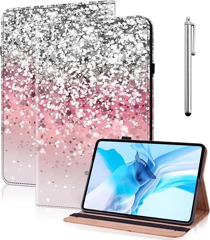 Case for Lenovo Yoga Tab Plus Tablet 12.7 Inch 2025 Multi-Angle Viewing Premium PU Leather Stand Case with Elastic Strap &amp Card Slots for Lenovo Yoga Tab Plus 12.7 Tablet-Gradation