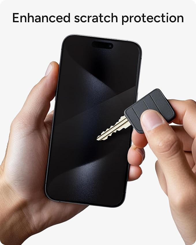 ZAGG InvisibleShield Glass Elite Privacy 360 iPhone 15 Pro Max Screen Protector - 5X Stronger with Reinforced Edges 4-Way Privacy Filter Scratch &amp Smudge-Resistant Surface Easy to Install