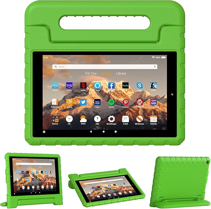 for Amazon Fire hd 10 Tablet case Kids 5th/7th/9th Generation 2015/2017/2019 Released Shockproof Protective Cover NOT Compatible with Kindle Fire HD 10 or 10 Plus 13th/11th Generation Green