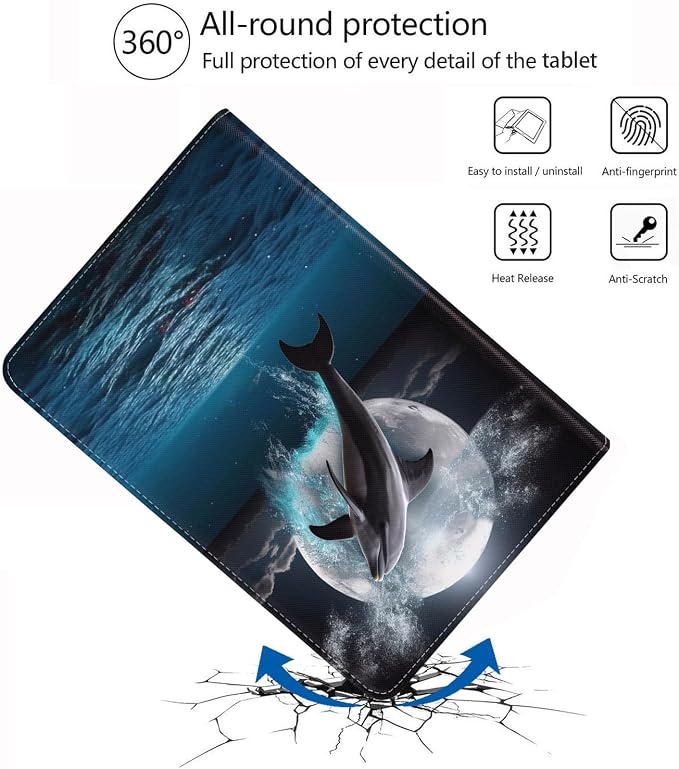 Dolphin Under the Moon