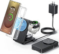 3 in 1 Magnetic Foldable Wireless Charger for Samsung Fast Mag-Safe Charging Station for Galaxy S26 S25 S24 Ultra Plus/Z Fold/Z Flip 7/6/5 Charger Stand for Galaxy Watch Ultra /8/7/6/5/Pro for Buds