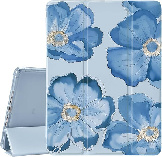 JOYLAND for iPad (A16) 11th Gen 11 Inch 2025/iPad 10th Generation Case 10.9 inch 2022 with Pencil Holder-Auto Wake/SleepBlue Floral Pattern Anti-Scratch Shockproof Premium Folio Stand CaseBlue