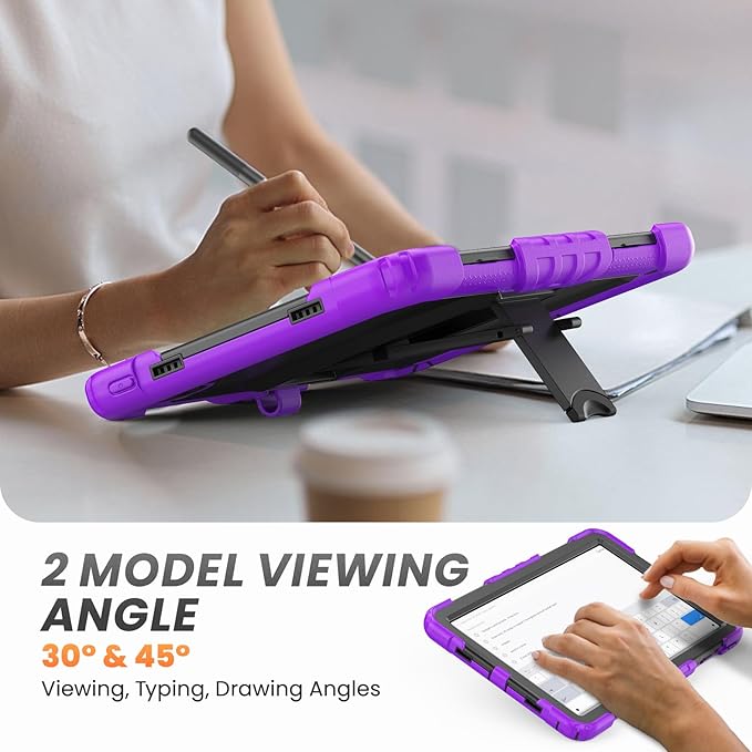 HXCASEAC for Lenovo Idea Tab 11 Case Tab M11 / K11 Case (TB336FU/TB330FU) Shockproof Design | Screen Protector | Built-in Stand | Pen Holder Lenovo Idea Tab 11 / M11 Tablet Cover Kids - Purple
