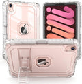 Case for iPad mini A17 Pro for iPad mini 7th/6th Generation Case 8.3 inch 2024/2021 with Pencil Holder/Stand Slim Cover for i Pad Mini 7/6 (Clear)