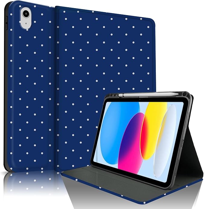 White Dots Dark Blue