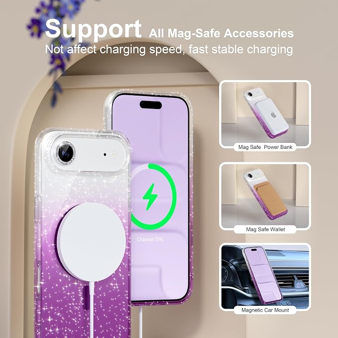Glitter Clear/Purple