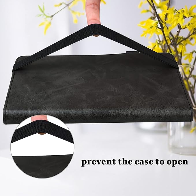 Case for Amazon Kindle Fire Max 11 Case (13th Generation 2023 Release) 11PU Leather Folio Stand Stylish Solid Color Stripe Stand Cover for Fire 11 Tablet - Black