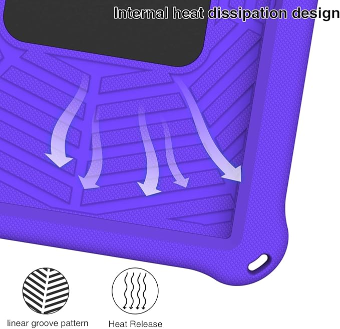 for Samsung Galaxy Tab S5e 10.5 (2019) SM-T720/T725 Tablet Case for Kids - EVA Lightweight Shockproof 360° Rotating Handle Stand Rugged Cover W Shoulder StrapPurple