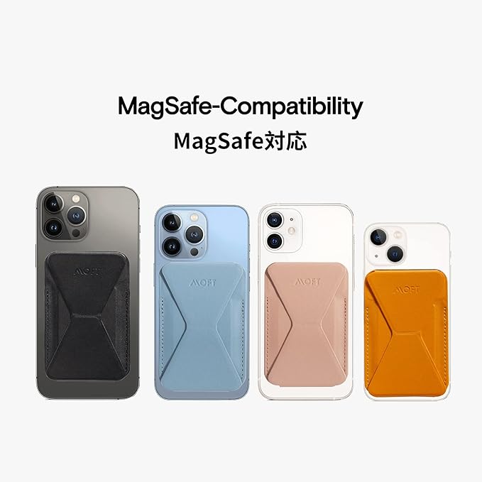 MOFT MagSafe Wallet for iPhone 15/14/13/12 Series Strong Magnetic Phone Card Holder Fit 2 Cards &amp 3 Viewing Angles &amp Stain-Resistant Vegan Leather Phone Stand Oxford Blue