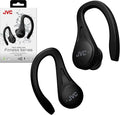 JVC Sport True Wireless Earbuds Headphones Lightweight and Compact Long Battery Life (up to 30 Hours) High Quality Sound with Neodymium Magnet Driver Water Resistance (IPX5) - HAEC25TB (Black)