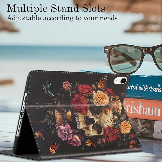 Butterflies, Roses and Skull