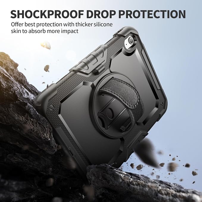 Black Case with Glass Screen Protector