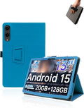 Case for Teclast T65 Tablet 13.4 inch Android 15 TabletsUYRUREL Leather Slim Folding Stand Cover with Hand Strap Magnet for Men Women Full ProtectionSkyBlue.