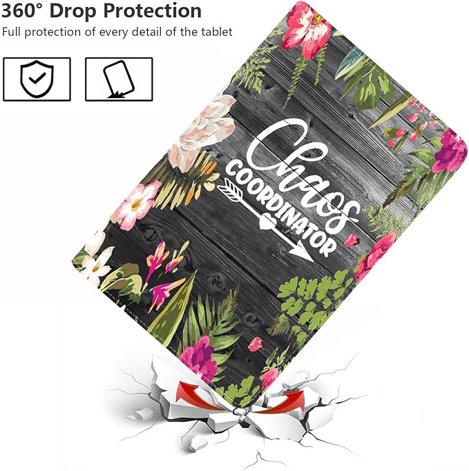 Chaos Coordinator Quote Colored Floral Wreath Print