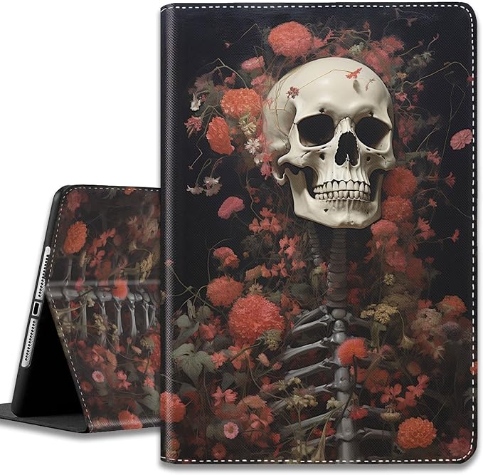 Skeleton with Flower Skull