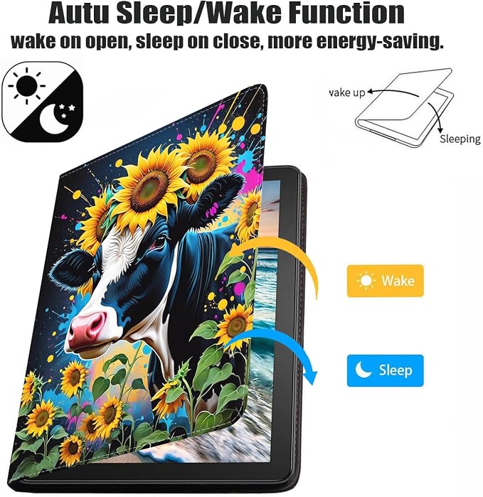 Cow and Sunflowers