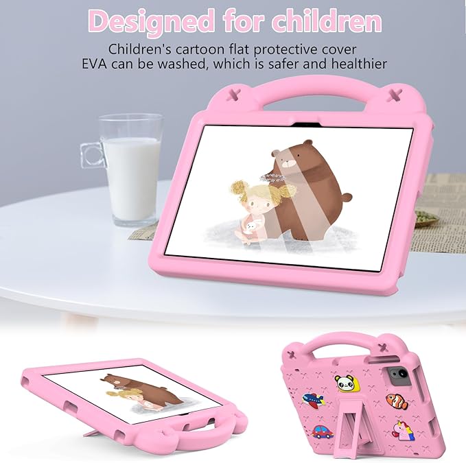 for Revvl Tab 2 Case 10.1 inch 2025 Kids EVA Tablet Cover with Strap Stand Handle for Tmobile Revvl Tab 2 5G Case Pink