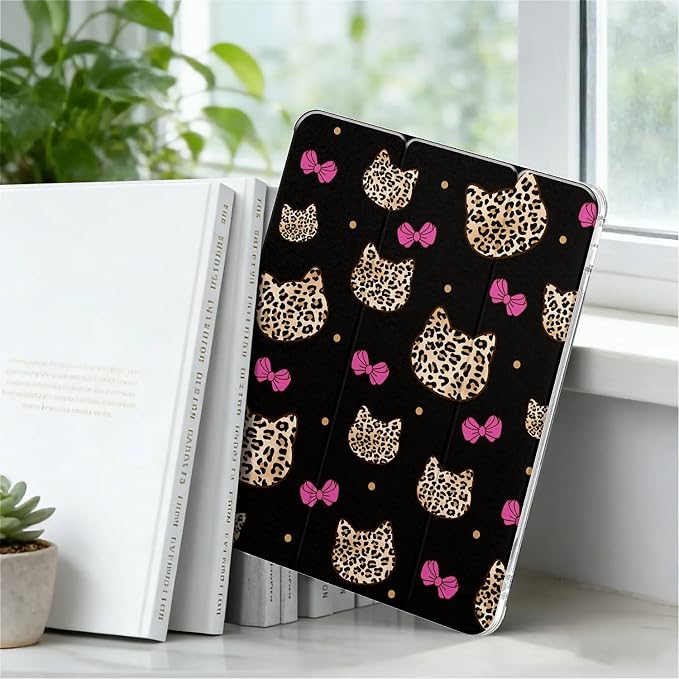 cute cat with Leopard Pink Bow