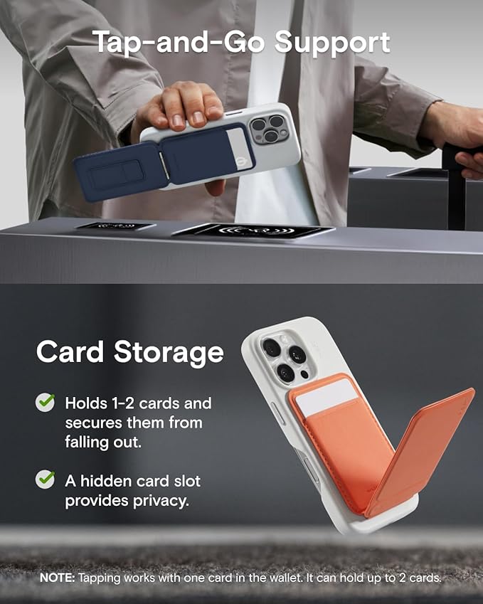 MOFT Phone Tripod Wallet 3 in 1 Phone Stand NFC-Supported Magnetic Phone Wallet MOVAS Vegan Leather Adjustable Card Holder Sunrise