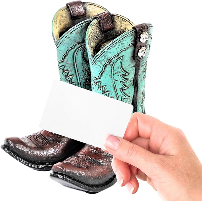 Cell Phone Stand in rustic western style cowboy boots design - phone or other electronic device holder dock stand (Great stocking stuffer Idea)