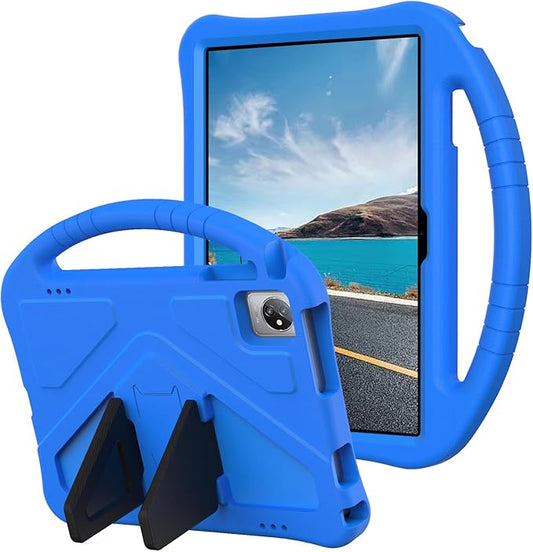 Kids Universal Case for Blackview Tab 8 WiFi 10.1 inch 2023 EVA Foam Stand Handle Cover for Blackview Tab 7 WiFi/OSCAL Pad 60/ DragonTouch Notepad 102/ Teclast P40HD 10.1 Tablets - Blue