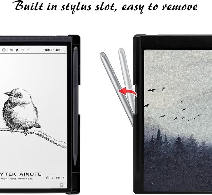 Slimshell Case for 8.2'' iFLYTEK AINOTE Air 2 Smart Auto Sleep/Wake Ultra-Thin Lightweight Leather Folio Cover with Built-in Pen Holder &amp Magnetic Closure (Misty Forest)