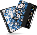 MecBevia Case for iPad Pro 11 inch M5 2025 / M4 2024 (6th/5th Gen) A3357 A3358 A3359 A2836 A2837 A3006 – Built-in Pencil Holder &amp Auto Wake/Sleep Summer Meadow